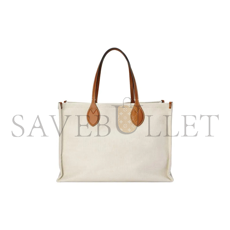 G*u*i print tote bag new beige canvas 772176 (41*29*18cm)